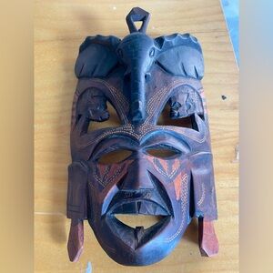 Vintage Handcrafted Wooden Tribal Mask